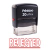 Printtoo Self Inking Rubber Stamp Office Stationary Rejected Custom Stamp-Red