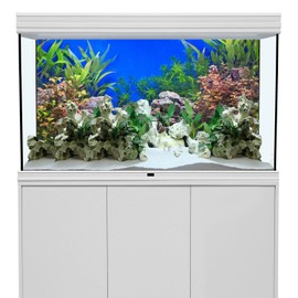 AWERT 24x12 inches Aquatic Plant Fish Tank Background Stone River Bed & Lake Aquarium Background Vinyl