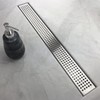 Neodrain 36-Inch Offset Side Outlet Linear Shower Drain with Quadrato