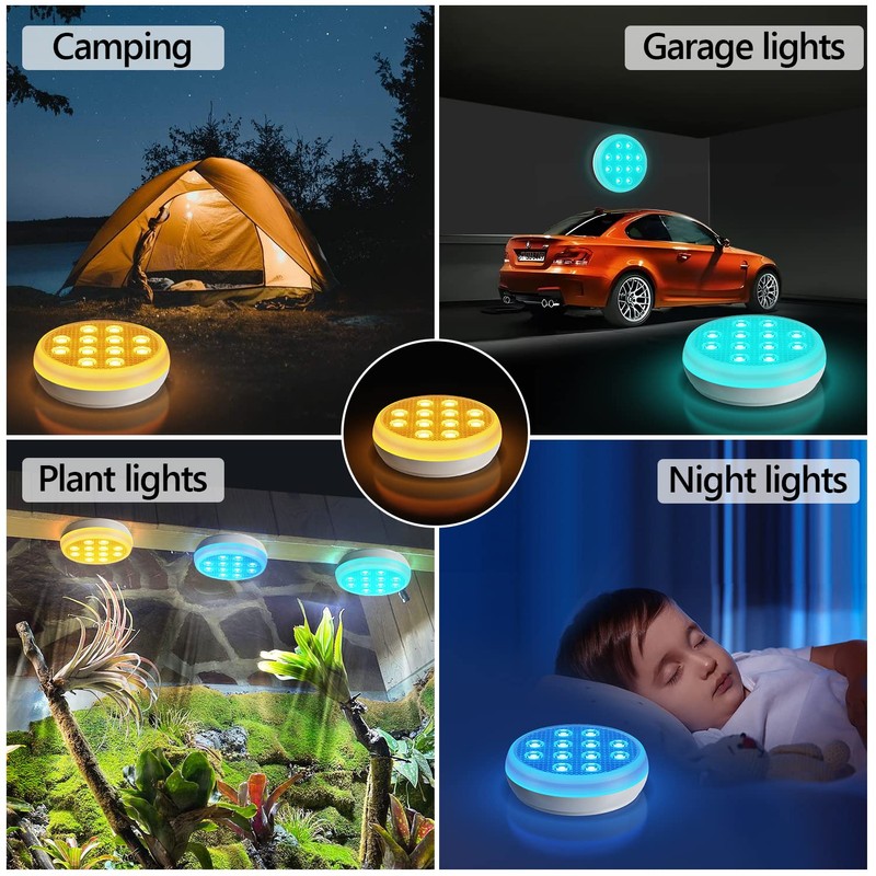 QOLNBY Pool Lights, Rechargeable Submersible LED Lights, IP68 Waterproof Underwater