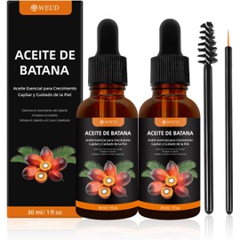 WEUD 2PCS Aceite de Batana Original, Batana Oil Hecho En Coreano, Aceite de Batana para el Cabello, 100% Natural, Hipoalergénica, Sin Químicos, Crecimiento Capilar para Todo Tipo de Cabello