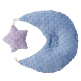 Baby Shaping Pillow Prevent Flat Head Comfortable Cotton Nursing Pillow for Infant Newborn Stone Blue