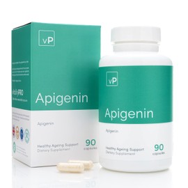Apigenin 100mg x 90 Capsules - Third Party Tested Over 98% - Natural Apigenin Supplement Vitality Pro