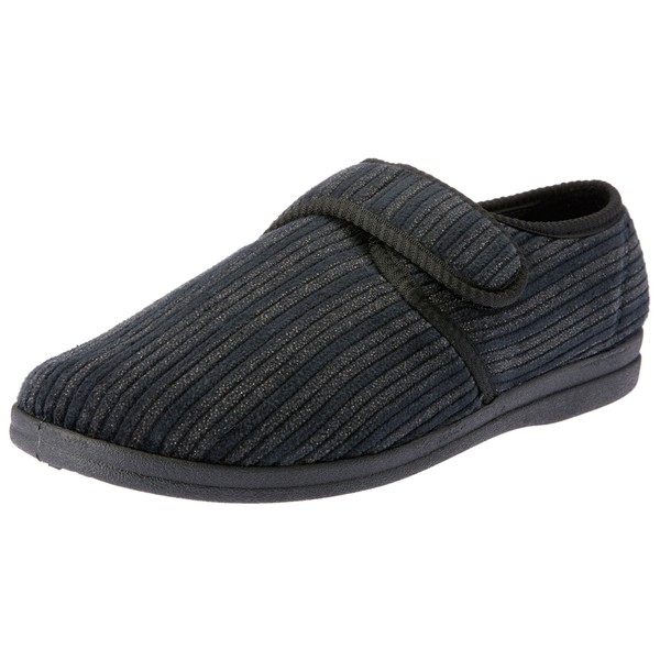 Grosby Men's Thurston Slipper, Black, UK 7/US 8