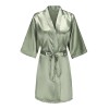 Satin Kimono Robe Women – Silk Bathrobe Bridal, Lounge Robe
