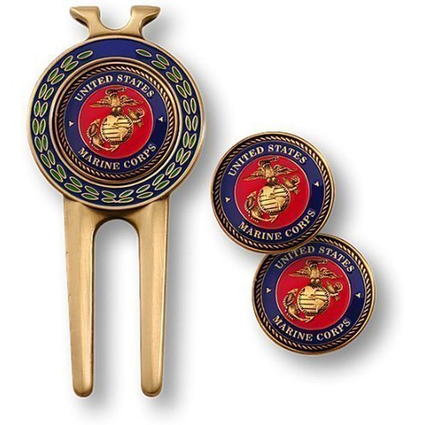 Armed Forces Depot U.S. Marine Corps Divot Tool and Ball Markers
