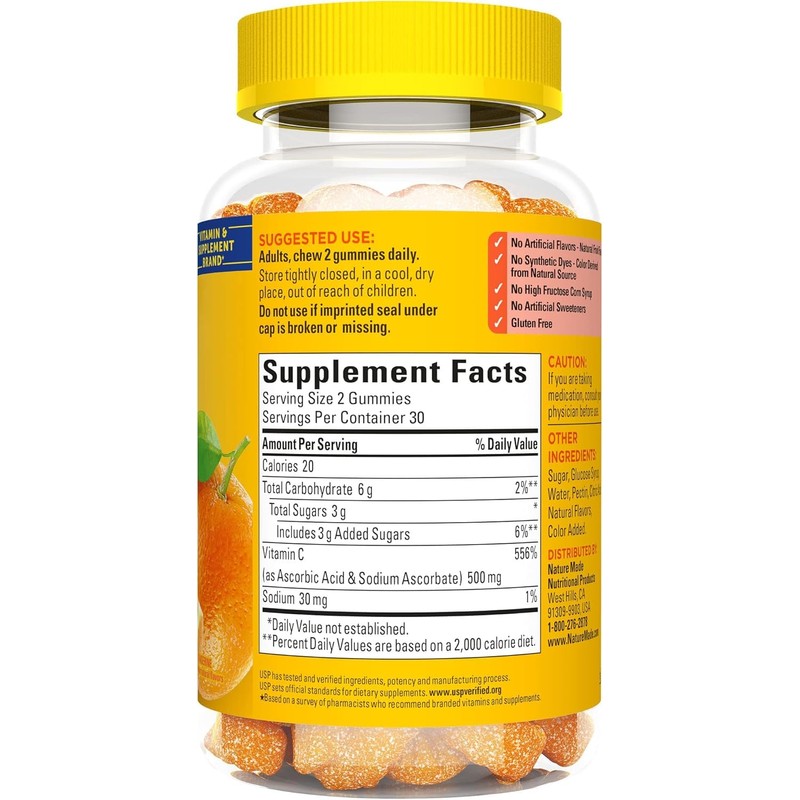 Nature Made Extra Strength Dosage Vitamin C 500 mg per