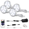 Under Cabinet Puck Lights with Remote, 4 Pack Puck Light