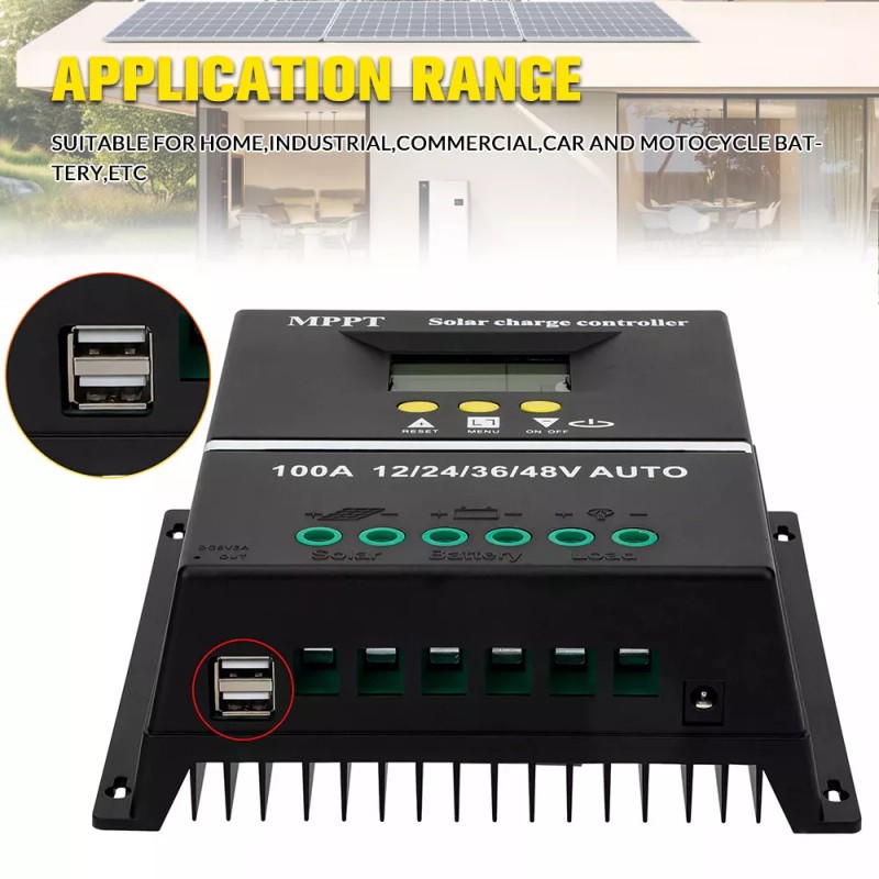 KEPEAK 60A/100A 12V/24V/36V/48 - 100A 12V/24V/36V/48V MPPT Charge Controller
