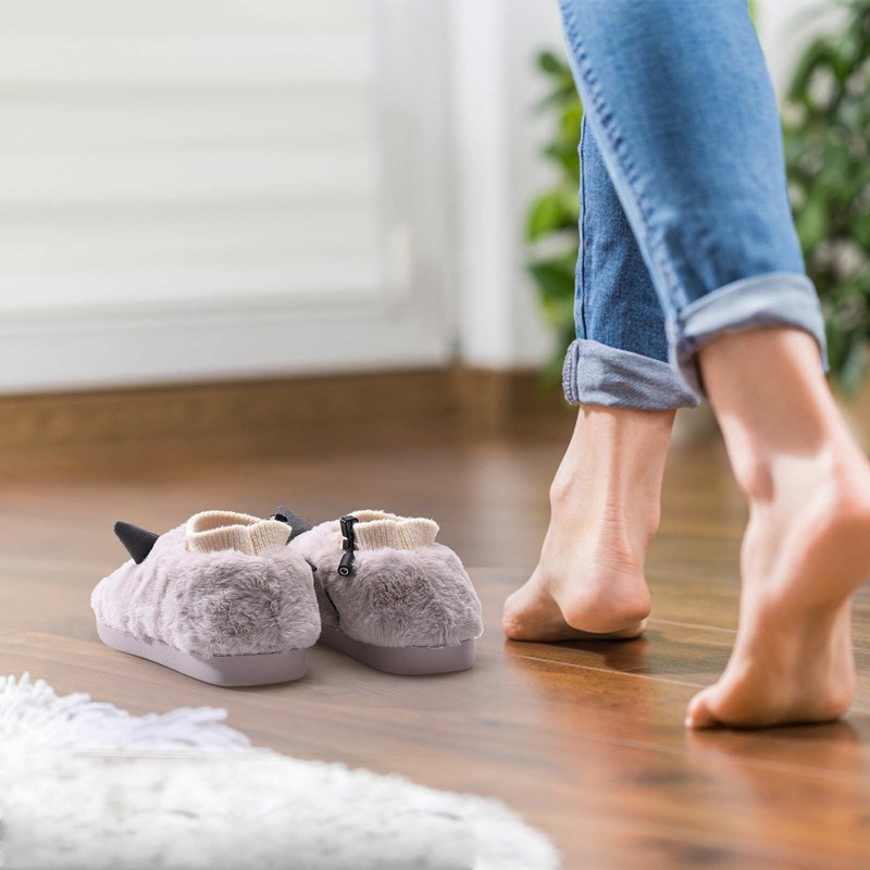 Heated Feet Warmer USB Short Plush Detachable Heating Feet Warmer