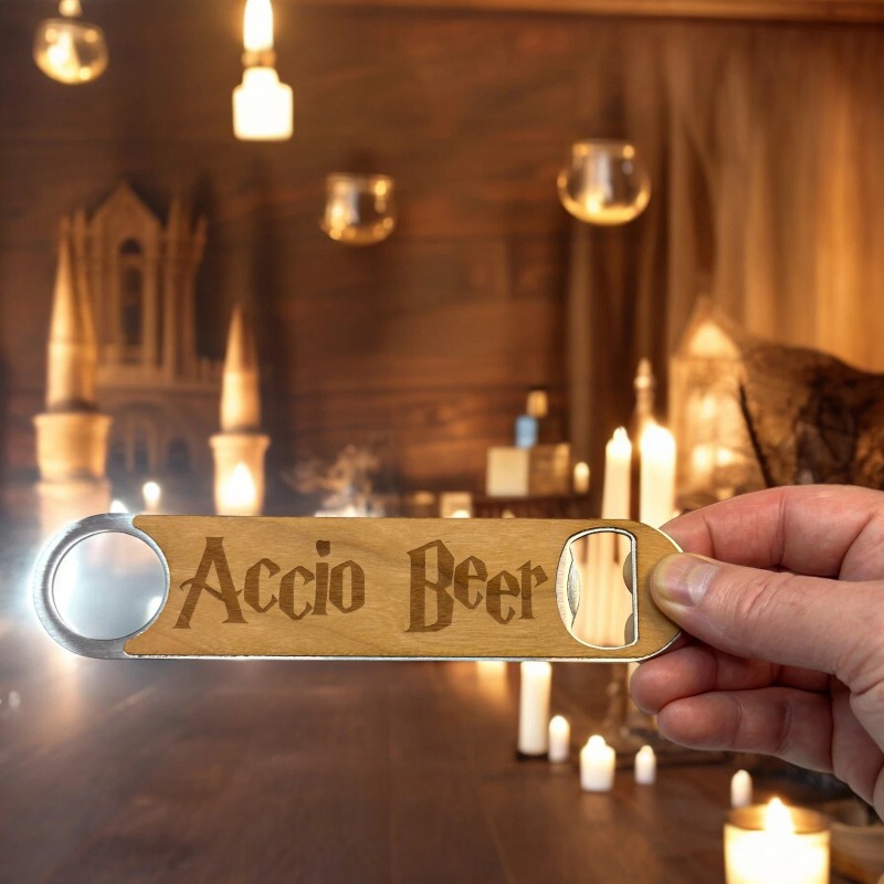 HipFlaskPlus Accio Beer - Wooden Bottle Opener