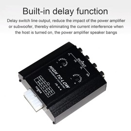 Aramox 12V 4-Channel Audio Impedance Converter High to Low RCA Line Output Adapter Car Radio Radio Speaker Frequency Filter Video Devices