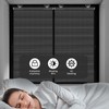 No Drilling Retractable Roller Window Shades W/3 Suction Cups, Black