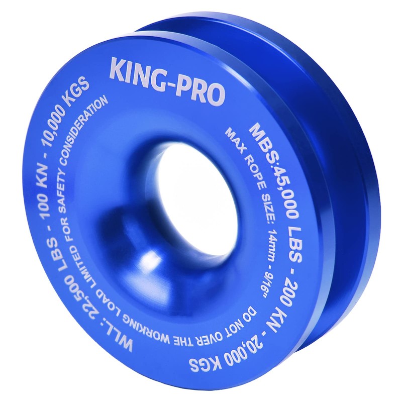 KING-PRO Snatch Recovery Ring, 45000 lbs Winch Snatch Block Pulley