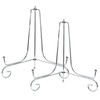 Hordion 2 Pack Plate Stand, 8 Inch Silver Iron Easel
