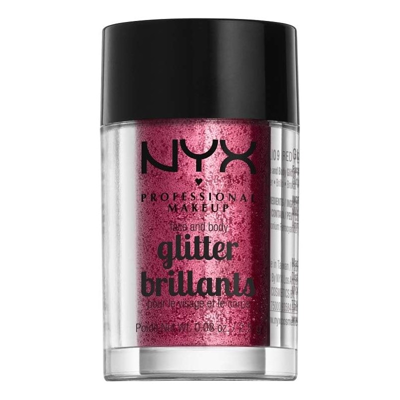 NYX Professional Makeup, Glitter para rostro y cuerpo, Tono Crystal,