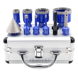 SHDIATOOL Diamond Drilling Core Bits Set Chamfer Bits for Porcelain Tile Marble Ceramic Granite Milling Kit 5/8-inch-11 10pieces