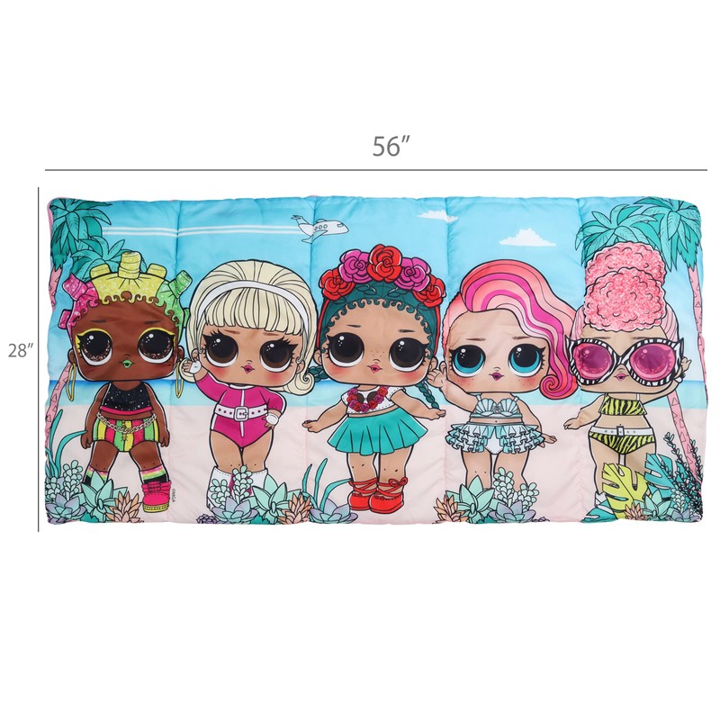 LOL Surprise Kid's Sleeping Bags, Lightweight Slumber Bag, 56x28 inch