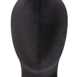 perfeclan Velvet Wig Head Hat Display Stand Freestanding Manikin Head for Beauty Salon or Shop Headphones Hairpieces Cap Hats Scarves, black