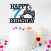 Decoración para tarta de video juego de feliz séptimo cumpleaños,