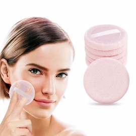 Zopseet 5 Pcs Makeup Powder Puff Washable Cotton Powder Puff Round Powder Puff for Loose Powder Mineral Powder Body Powder Powder Foundation