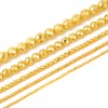 JM Design Titanium Gold Hematite Faceted Round Beads Size 6mm