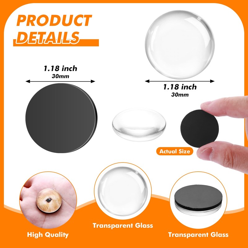 Aertiavty 72 Pcs Fridge Magnets Making Kit, 1.2 Inch Glass