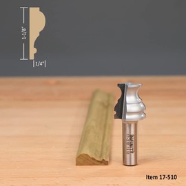Infinity Cutting Tools 1/2" Shank, 17th-Century Router Bit - Ogee & Bead Bit, 1" C.D., 1-1/8" C.H.| Carbide Tip | Heavy-Duty | for Handheld Or Table Mounted Wood Router