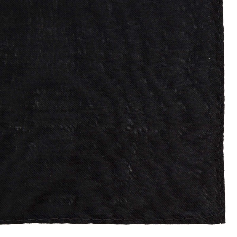 Black Solid Bandana - Single Piece 22x22