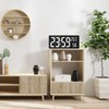 Oidnvay LED Digital Wall Clock, Digits Display,Silent Non-Ticking Clock Decorative