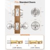 Probrico 6 Pack Exterior Door Knob and Single Cylinder Deadbolt