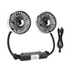 USB Car Fan, Powerful 3 Speed Dual Head Gooseneck Car