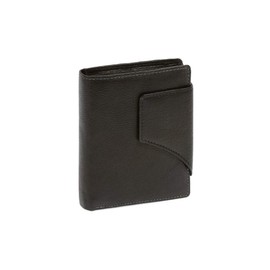 LEAS Men's Extra Compact Wallet with RFID Protection, Men's Wallet for 11 Credit Cards Against Data Theft in Real Leather, Wallet in Portrait Format with Gift Box, black