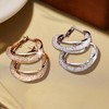 Lymphatic Activity Hoop Earrings, Mesh Oval Earrings for women, Lymphatic