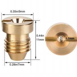 2 Pieces 1.1 mm Foam Cannon Orifice Nozzle and 2 Pieces Foam Maker, Universal Thread Tips for Snow Foam Lance