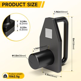 Trailer Axle Stop Device - Heavy Duty Steel Tandem Stopper for Semi Trucks, Semi Trailer Tandem Slide Tool, Strong Magnetic Semi Trailer Tandem Slide Stopper, Steel Axle Lock Tool, Trailer Slide Pin
