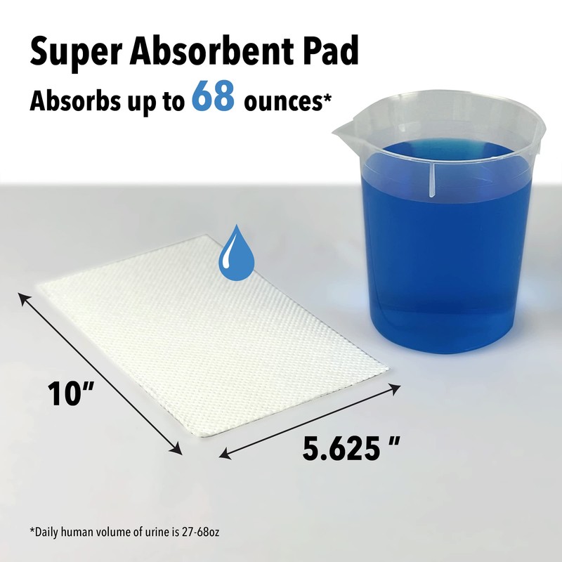 Quick Dam Super Absorbent Commode Pads for Bedside Commodes, Bedpans