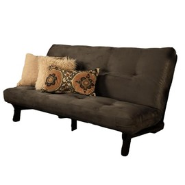 Kodiak Furniture Cotton and Foam Full-Size Futon 7" Mattress in Suede Gray-Frame Not Included