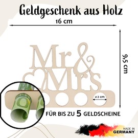Spruchreif, Wedding Money Gift, Wooden Gifts Mr & Mrs