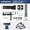 MEINUOKA 35 Inch Folding Bike Lock with Mount Bracket Kit,