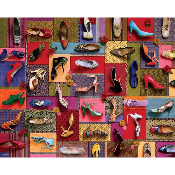 Springbok Puzzles - Shoes! Shoes! Shoes! - 2000 Piece Jigsaw Puzzle - Large 34 Inches by 42.5 Inches Puzzle - Made in USA - Unique Cut Interlocking Pieces