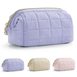 Cosmetiquera Para Maquillaje, Bolsa De Maquillaje Grande, Cosmetiquera De Viaje, Bolsa De Tocador Neceser Portátil, Neceser Mujer Para Viaje, Bolsa De Lavado Impermeable Por Viaje Portátil (Púrpura)