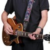 Nefelibata Guitar Strap, Cotton Print Guitar Straps with Head Cowhide