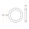sourcing map Metric Nitrile Rubber O-Rings Seal 130.3 mm OD