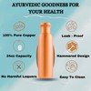 BLIXIFY Copper Water Bottle (34oz/1000ml) Handcrafted Ayurvedic 100% Pure Copper
