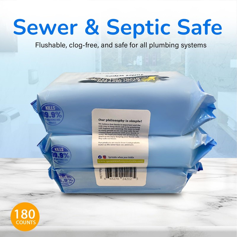 3 Pack Refill Pack Toilet Seat Wipes