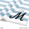 MOOMIN Initial Stitch Moomin Towel Handkerchief BM Blue Initial M