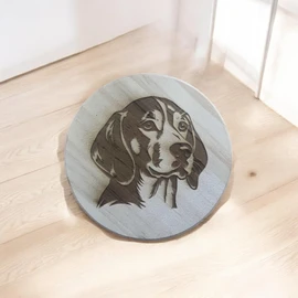 Ashton and Finch Beagle Coaster – Wooden Beagle Gift – Handcrafted Wooden Coaster for Dog Lovers