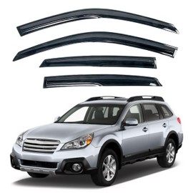 KPY Window Visor Compatible with Subaru Outback 2010-2014 (Excludes Limited Model), 4PC Rain Guard Side Window Vent Deflectors Tape-On Mugen Style, 2010 2011 2012 2013 2014