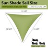 Sun Shade Sail Triangle Canopy, 13x13x13 Army Green Outdoor Sun